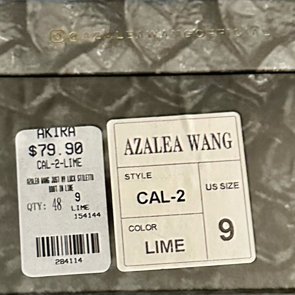 Lime Green 4” heel boots Size 9